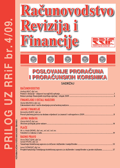 Pretplata na časopis Prilog proračun i proračunski korisnici broj /2009