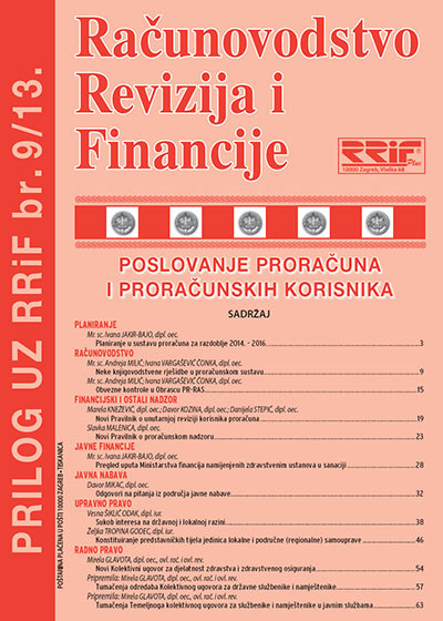 Pretplata na časopis Prilog proračun i proračunski korisnici broj /2013