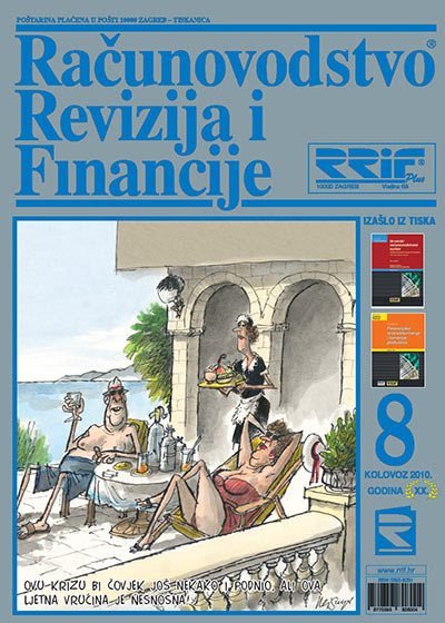 Pretplata na časopis Računovodstvo, revizija i financije broj 8/2010