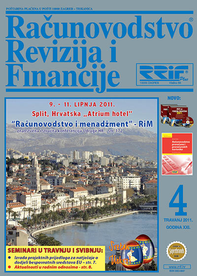 Pretplata na časopis Računovodstvo, revizija i financije broj 4/2011