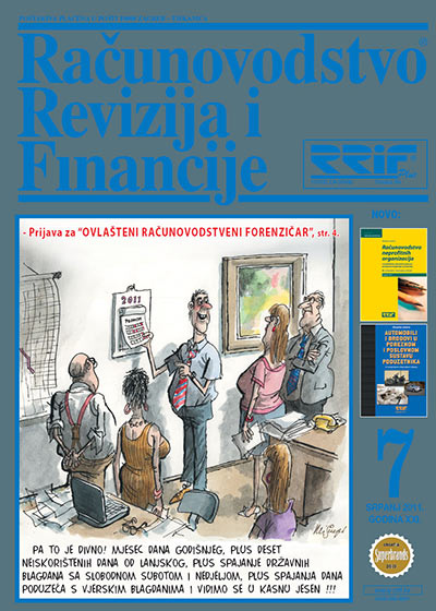 Pretplata na časopis Računovodstvo, revizija i financije broj 7/2011