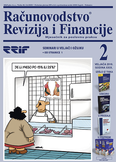 Pretplata na časopis Računovodstvo, revizija i financije broj 2/2019