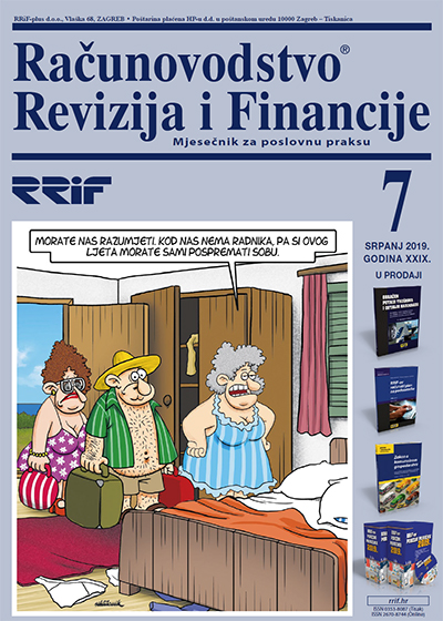 Pretplata na časopis Računovodstvo, revizija i financije broj 7/2019