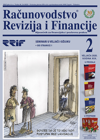 Pretplata na časopis Računovodstvo, revizija i financije broj 2/2020