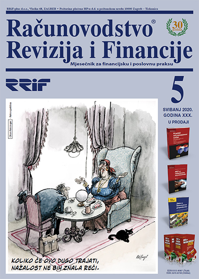 Pretplata na časopis Računovodstvo, revizija i financije broj 5/2020