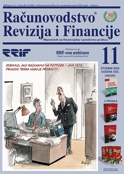 Pretplata na časopis Računovodstvo, revizija i financije broj 11/2020
