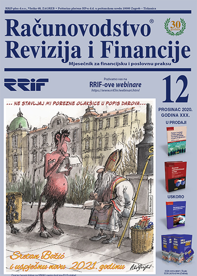 Pretplata na časopis Računovodstvo, revizija i financije broj 12/2020