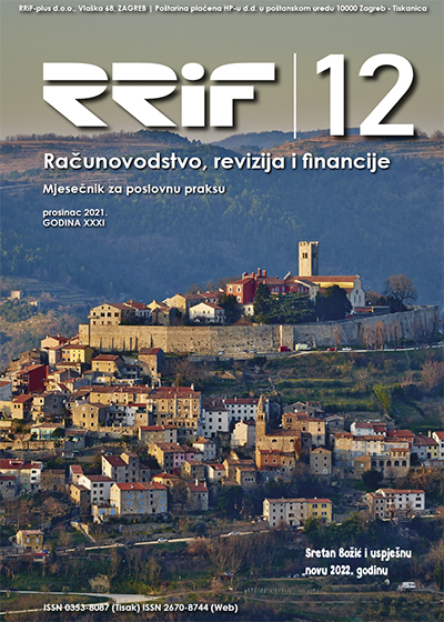 Pretplata na časopis Računovodstvo, revizija i financije broj 12/2021