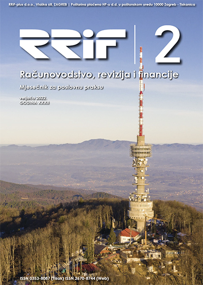Pretplata na časopis Računovodstvo, revizija i financije broj 2/2022