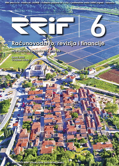 Pretplata na časopis Računovodstvo, revizija i financije broj 6/2022