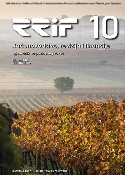 Pretplata na časopis Računovodstvo, revizija i financije broj 10/2025