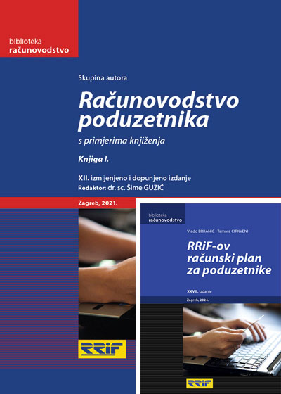 Naslovnica knjige: Računovodstvo poduzetnika, XII. nakl.  + RRiF-ov računski plan, XXV. nakl.