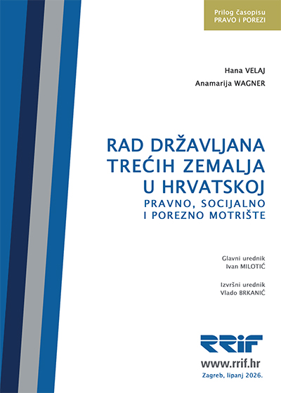 Naslovnica knjige: Rad državljana trećih zemalja u Hrvatskoj