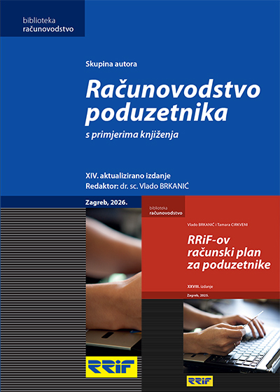 Naslovnica knjige: Računovodstvo poduzetnika, XIV. izd. i RRIF-ov računski plan, XXVIII. izd.